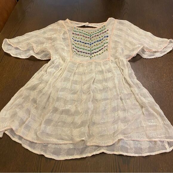 Free People | New Romantics | Rainbow Sheer Flower Bud Embroidered Tunic - Picture 4 of 10